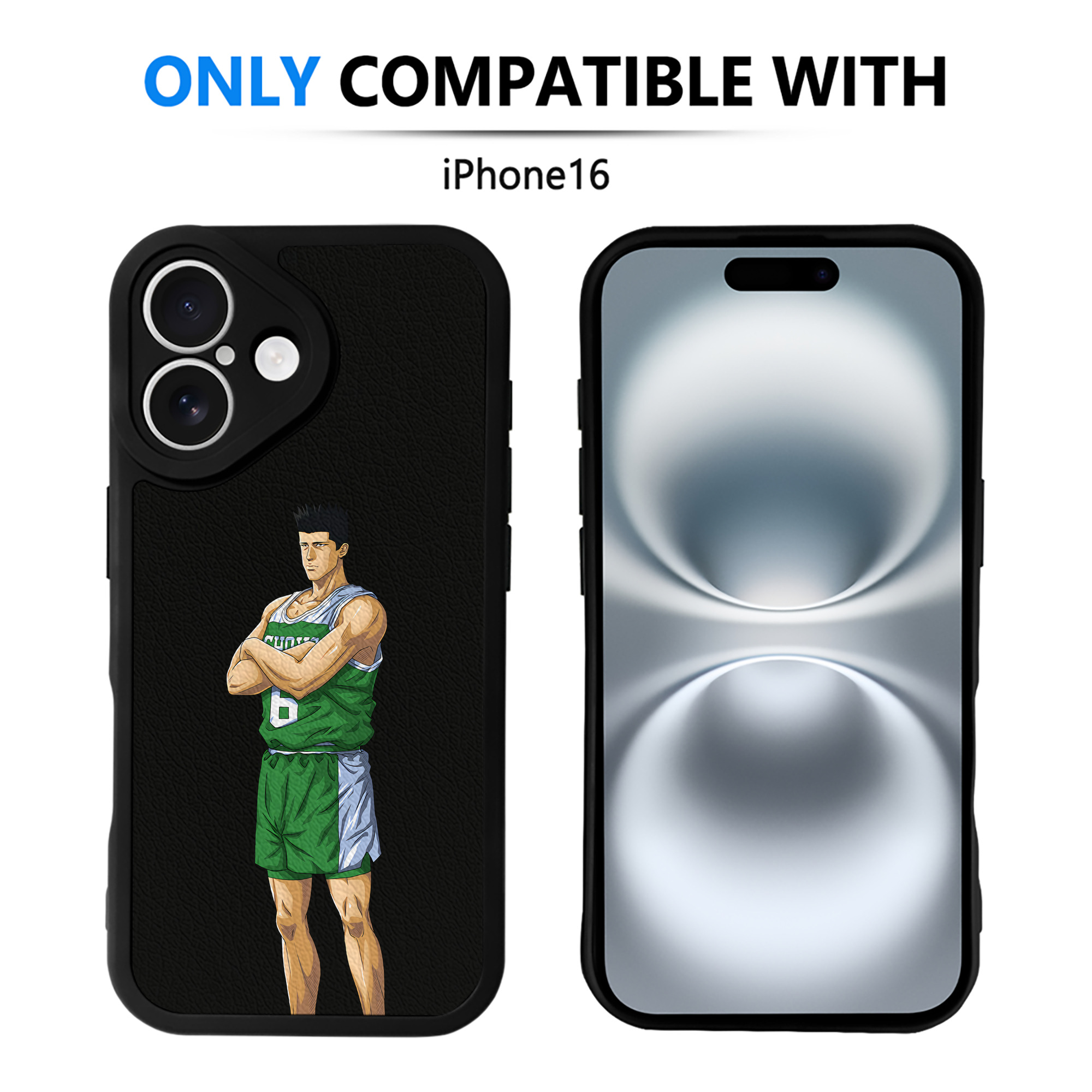 （画像用） SLAM DUNK／スラムダンク 【iPhone 16シリーズ対応】シリコンスマホケース（レザー調） 材質：シリコン